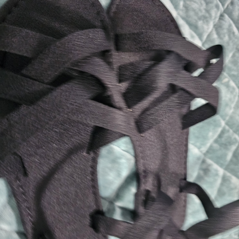 Women's Black Strappy Sandals